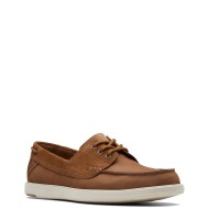 Ανδρικά Boat-shoes/Ιστιοπλοϊκά Ταμπά Δέρμα Nubuck BRATTON BOAT Clarks