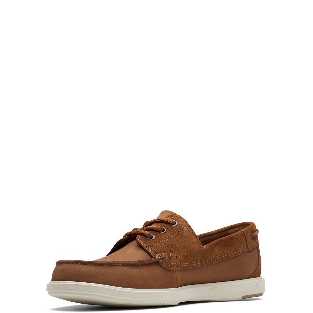 CLARKS</br>Ανδρικά Boat-shoes/Ιστιοπλοϊκά Ταμπά Δέρμα Nubuck BRATTON BOAT Clarks CLARKS</br>Ανδρικά Boat-shoes/Ιστιοπλοϊκά Ταμπά Δέρμα Nubuck BRATTON BOAT Clarks