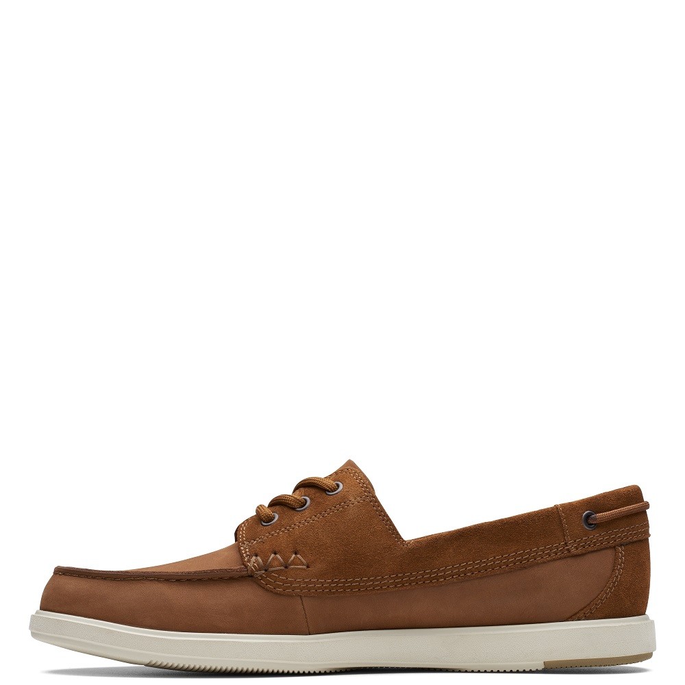 CLARKS</br>Ανδρικά Boat-shoes/Ιστιοπλοϊκά Ταμπά Δέρμα Nubuck BRATTON BOAT Clarks CLARKS</br>Ανδρικά Boat-shoes/Ιστιοπλοϊκά Ταμπά Δέρμα Nubuck BRATTON BOAT Clarks