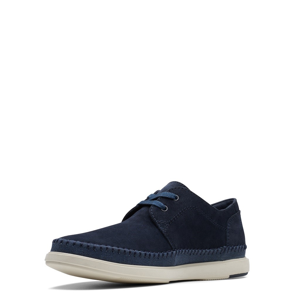 CLARKS</br>Ανδρικά Δετά Παπούτσια Μπλε Suede BRATTON LO Clarks CLARKS</br>Ανδρικά Δετά Παπούτσια Μπλε Suede BRATTON LO Clarks