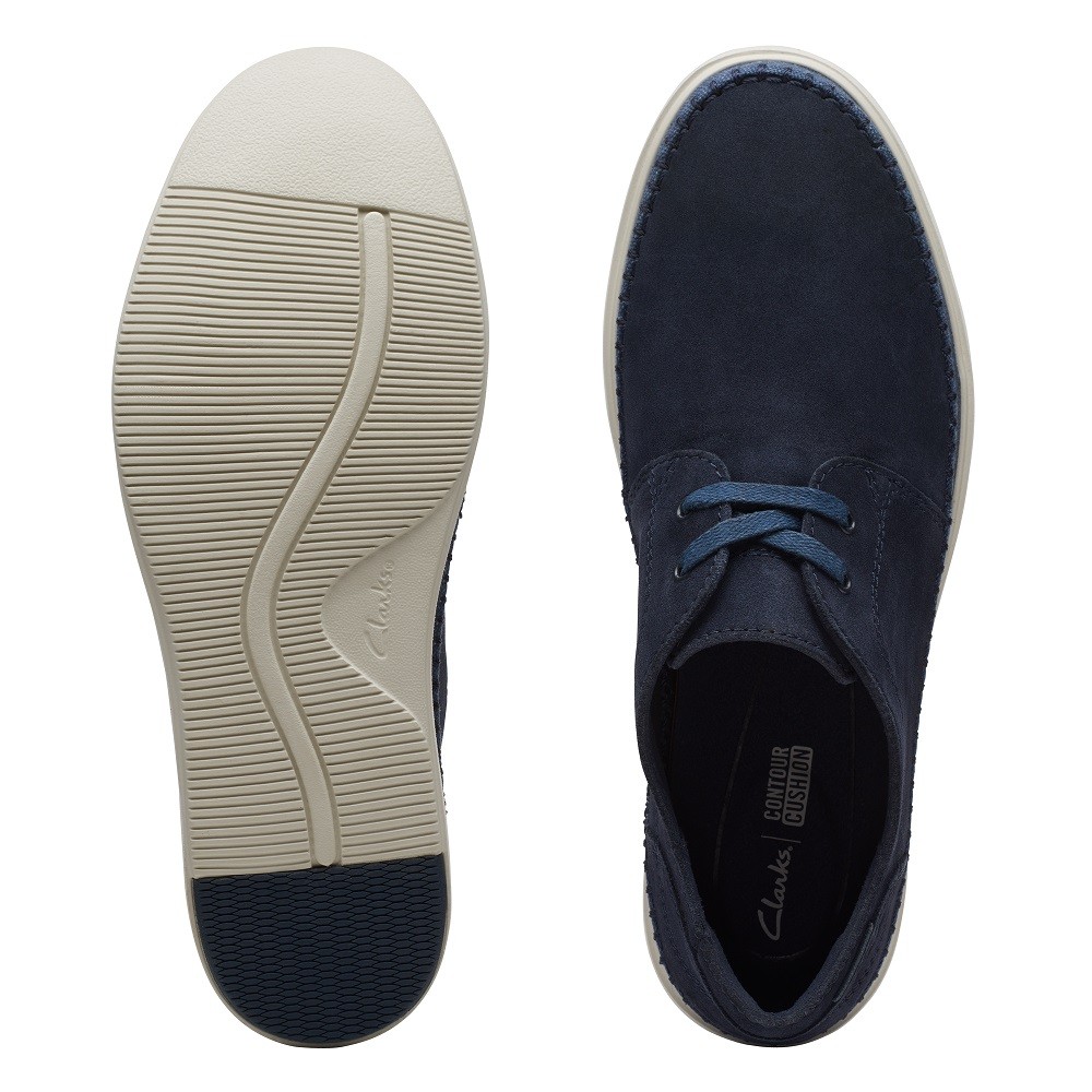 CLARKS</br>Ανδρικά Δετά Παπούτσια Μπλε Suede BRATTON LO Clarks CLARKS</br>Ανδρικά Δετά Παπούτσια Μπλε Suede BRATTON LO Clarks