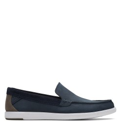 Ανδρικά Μοκασίνια/Loafers Μπλε Δέρμα Nubuck BRATTON LOAFER Clarks
