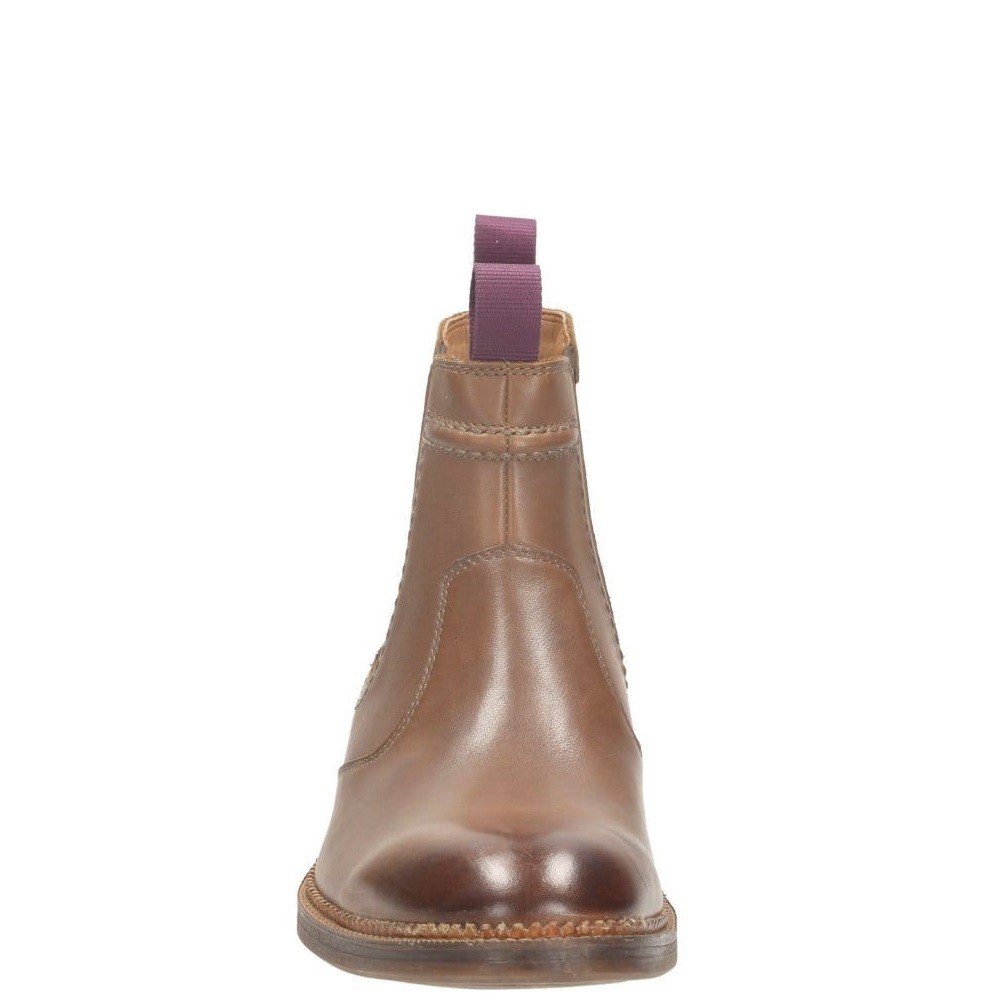 CLARKS</br>Ανδρικά Μποτάκια Ταμπά Δέρμα Chelsea BUSHWICK HI Clarks