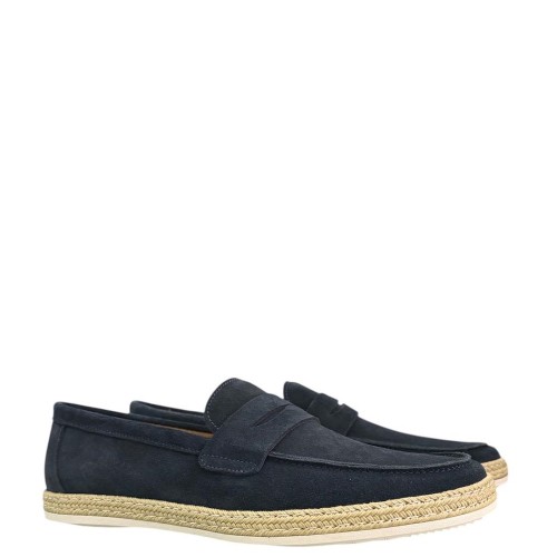 Ανδρικά Μοκασίνια/Loafers Μπλε Suede C202-V5058 Renato Garini