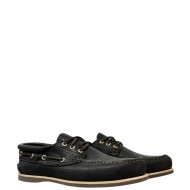 Sea & City C5 DALLAS2 Ανδρικά Boat-shoes/Ιστιοπλοϊκά Μαύρο Δέρμα