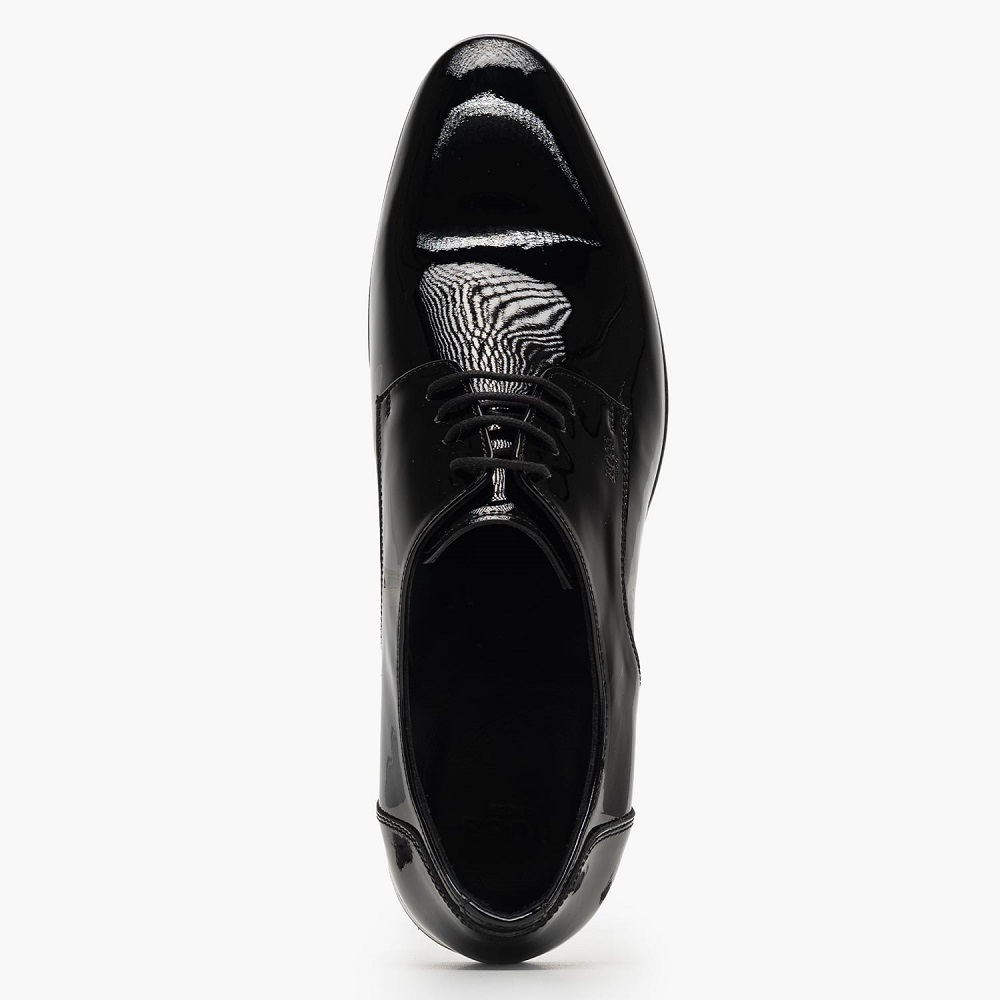 BOSS</br>Boss C7513 LOUSTRINI Ανδρικά Δετά Παπούτσια Μαύρο Δέρμα