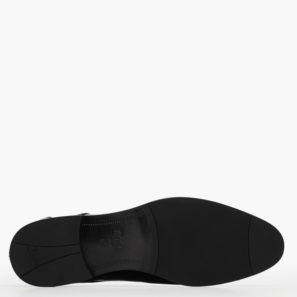 BOSS</br>Boss C7513 LOUSTRINI Ανδρικά Δετά Παπούτσια Μαύρο Δέρμα