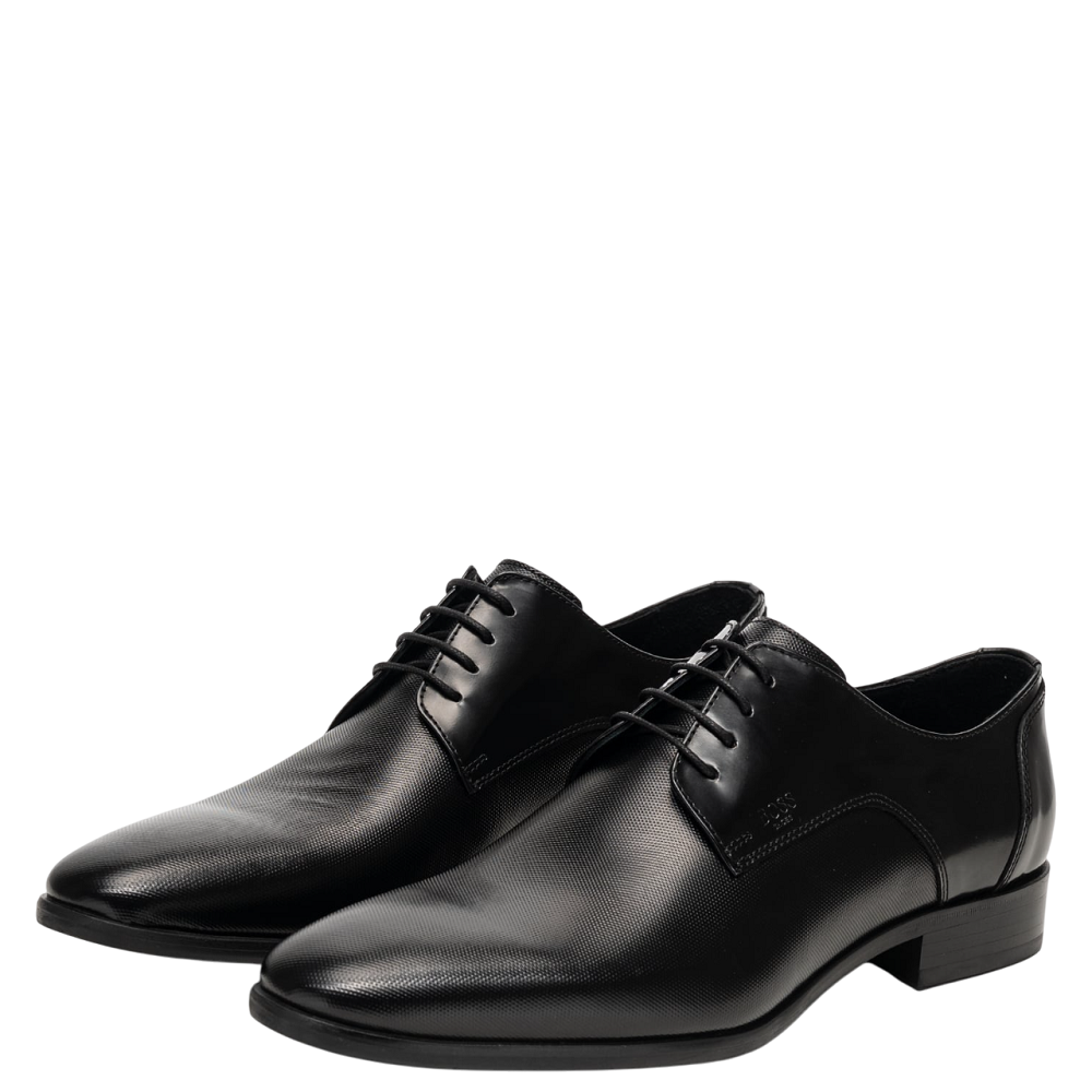 BOSS</br>Boss C7513 POINT Ανδρικά Δετά Παπούτσια Μαύρο Δέρμα