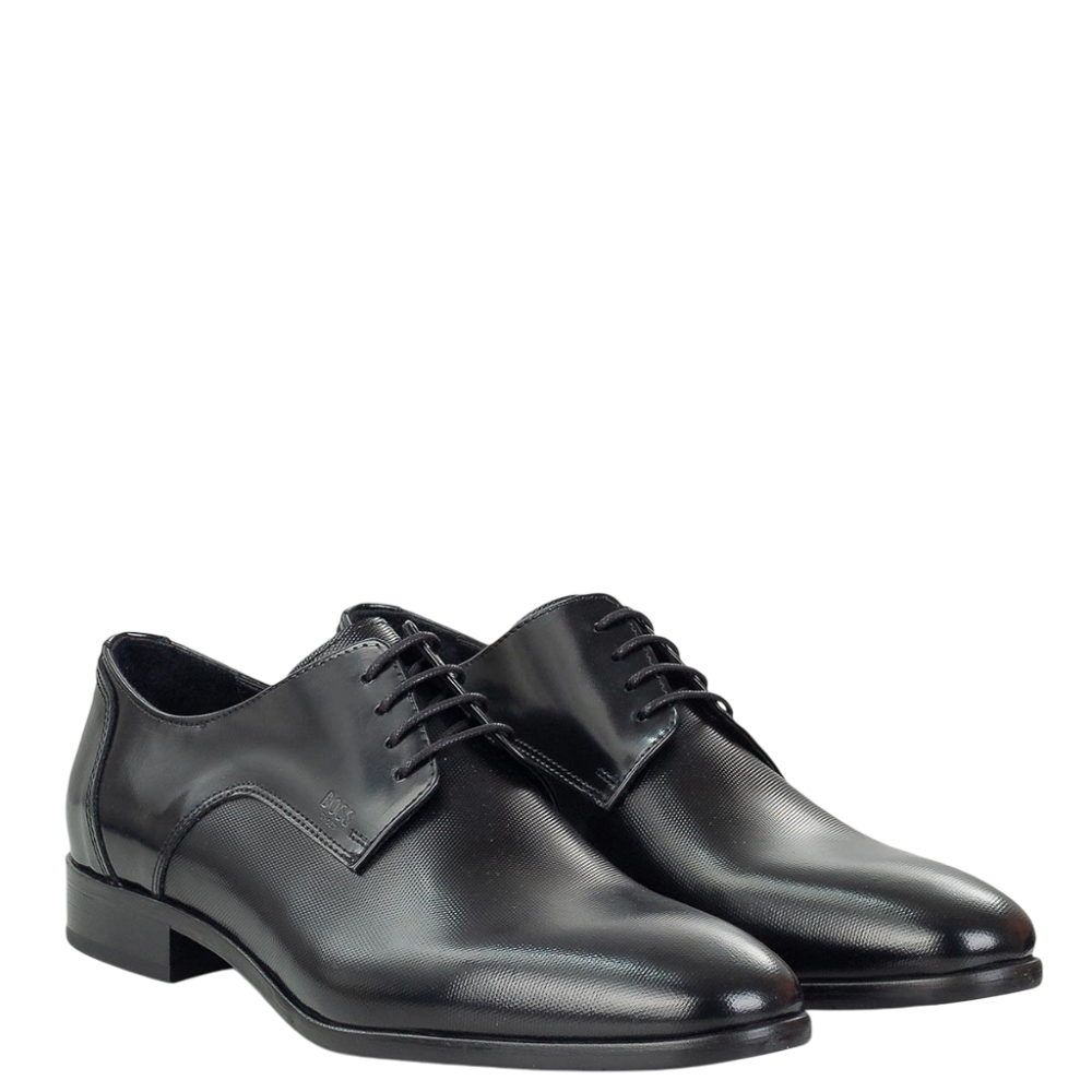 BOSS</br>Boss C7513 POINT Ανδρικά Δετά Παπούτσια Μαύρο Δέρμα