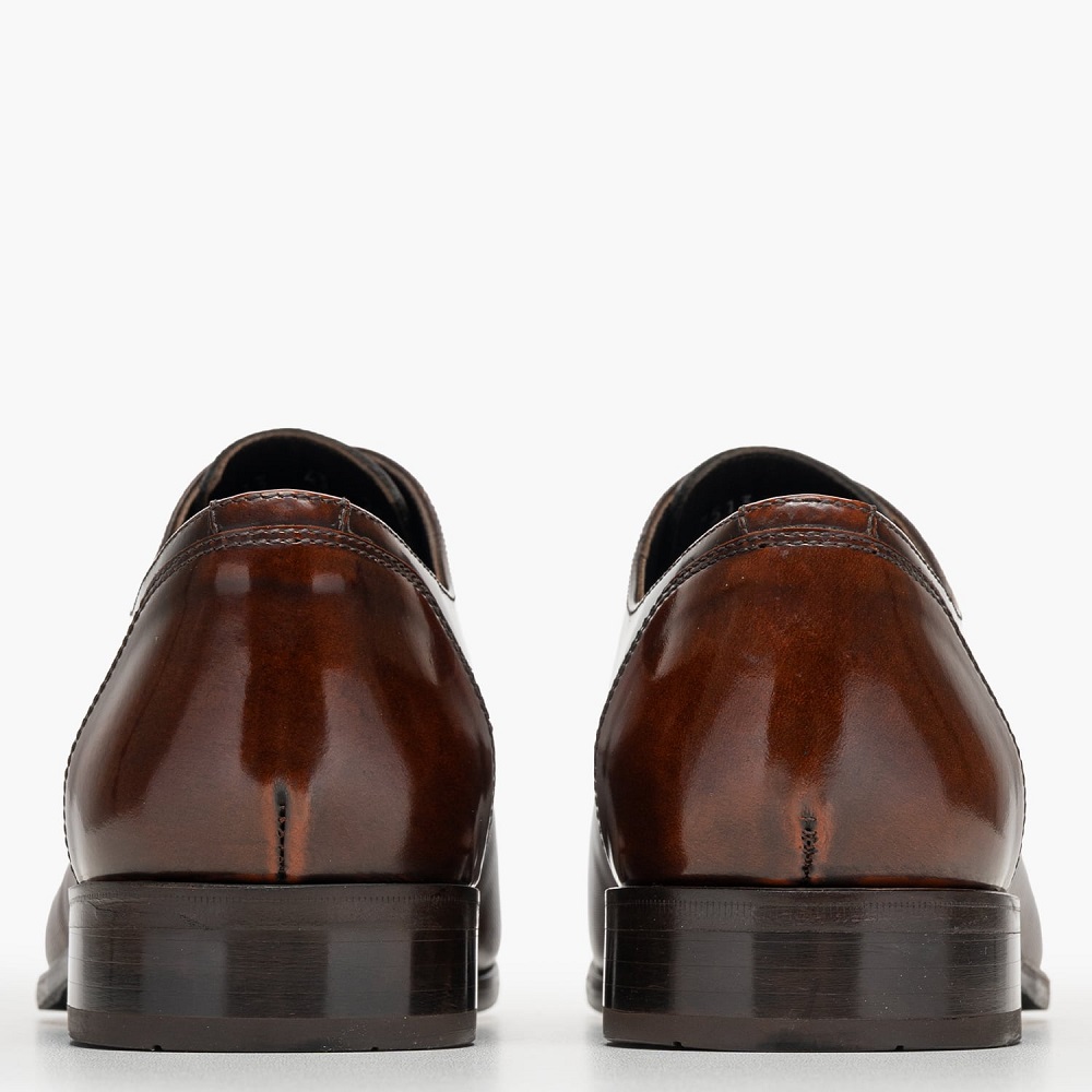 BOSS</br>Boss C7513 POINT Ανδρικά Δετά Παπούτσια Κονιάκ Δέρμα