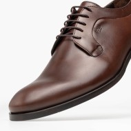 Boss C7521 AKDOR Ανδρικά Δετά Παπούτσια Καφέ Δέρμα