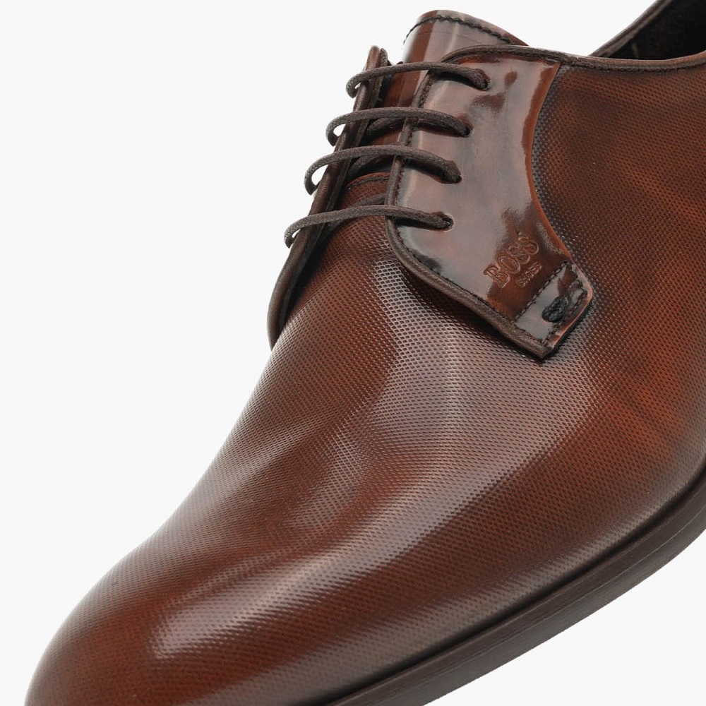 BOSS</br>Boss C7733 POINT Ανδρικά Δετά Παπούτσια Κονιάκ Δέρμα