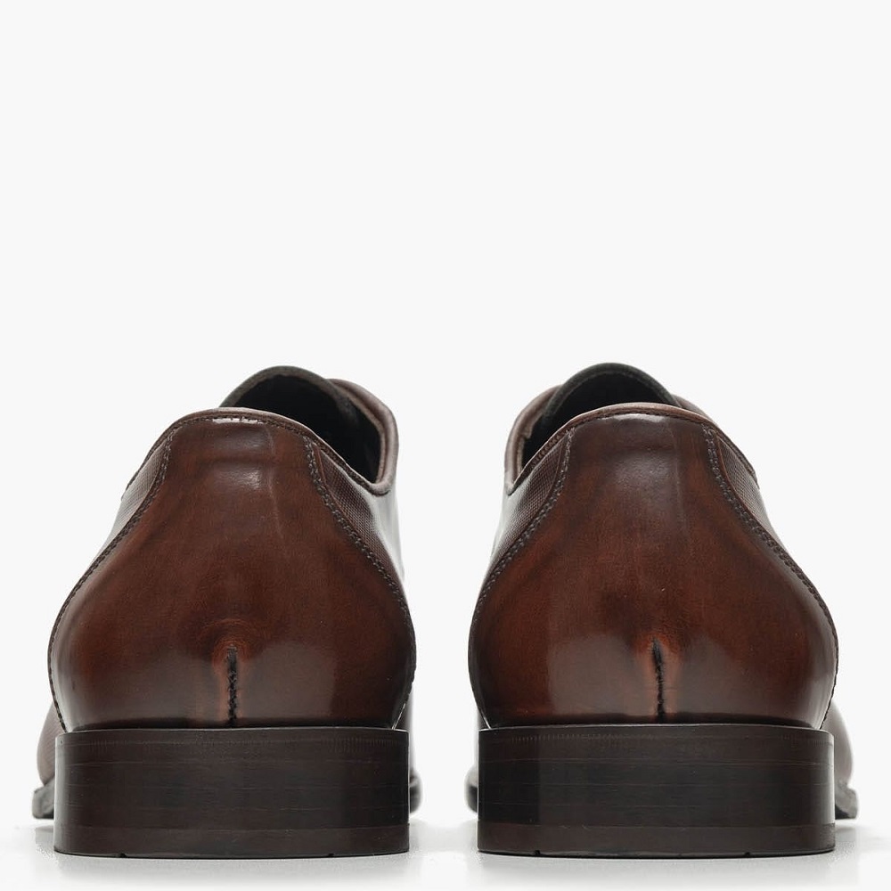 BOSS</br>Boss C7733 POINT Ανδρικά Δετά Παπούτσια Κονιάκ Δέρμα