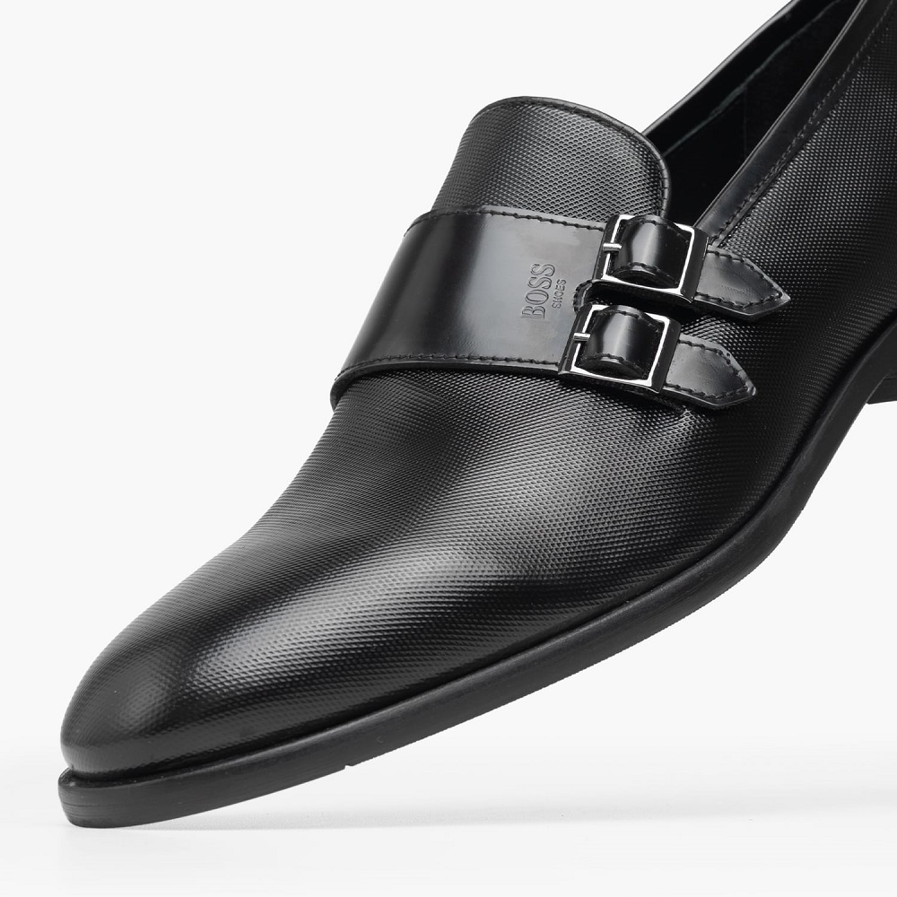 BOSS</br>Boss C7734 POINT Ανδρικά Μονκ Παπούτσια Μαύρο Δέρμα