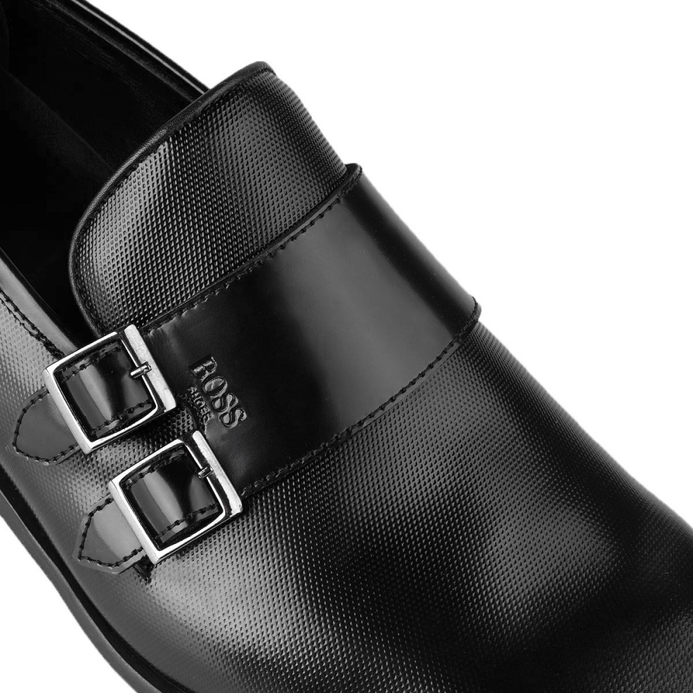 BOSS</br>Boss C7734 POINT Ανδρικά Μονκ Παπούτσια Μαύρο Δέρμα