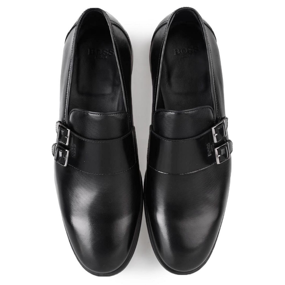 BOSS</br>Boss C7734 POINT Ανδρικά Μονκ Παπούτσια Μαύρο Δέρμα