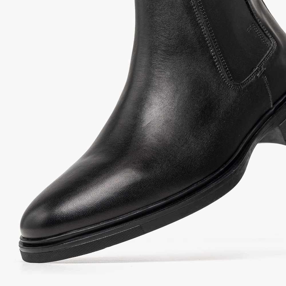 BOSS</br>Boss C7873 DIAMOND Ανδρικά Μποτάκια Chelsea Μαύρο Δέρμα