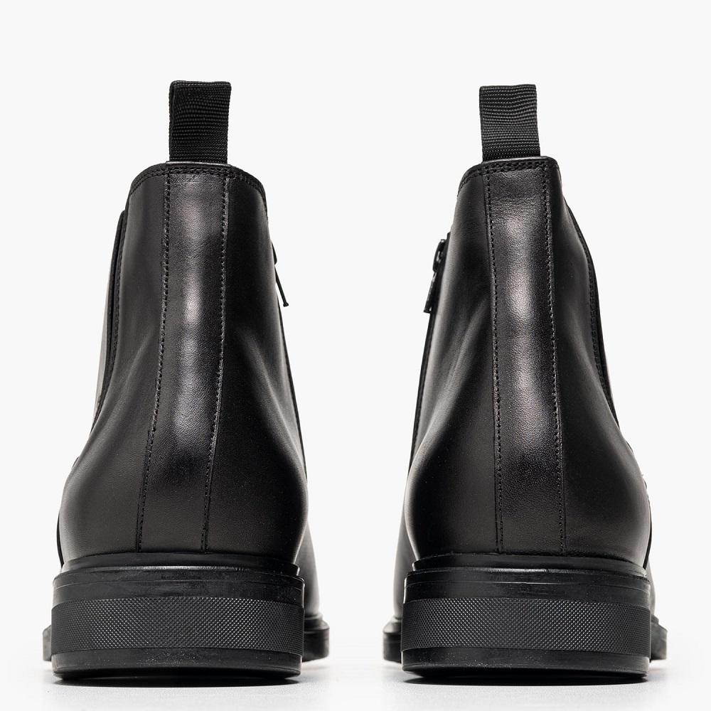 BOSS</br>Boss C7873 DIAMOND Ανδρικά Μποτάκια Chelsea Μαύρο Δέρμα
