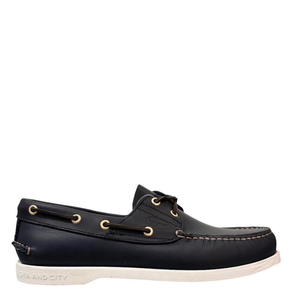 SEA & CITY</br>Ανδρικά Boat-shoes/Ιστιοπλοϊκά Μπλε/W Δέρμα C88 DALLAS Sea & City