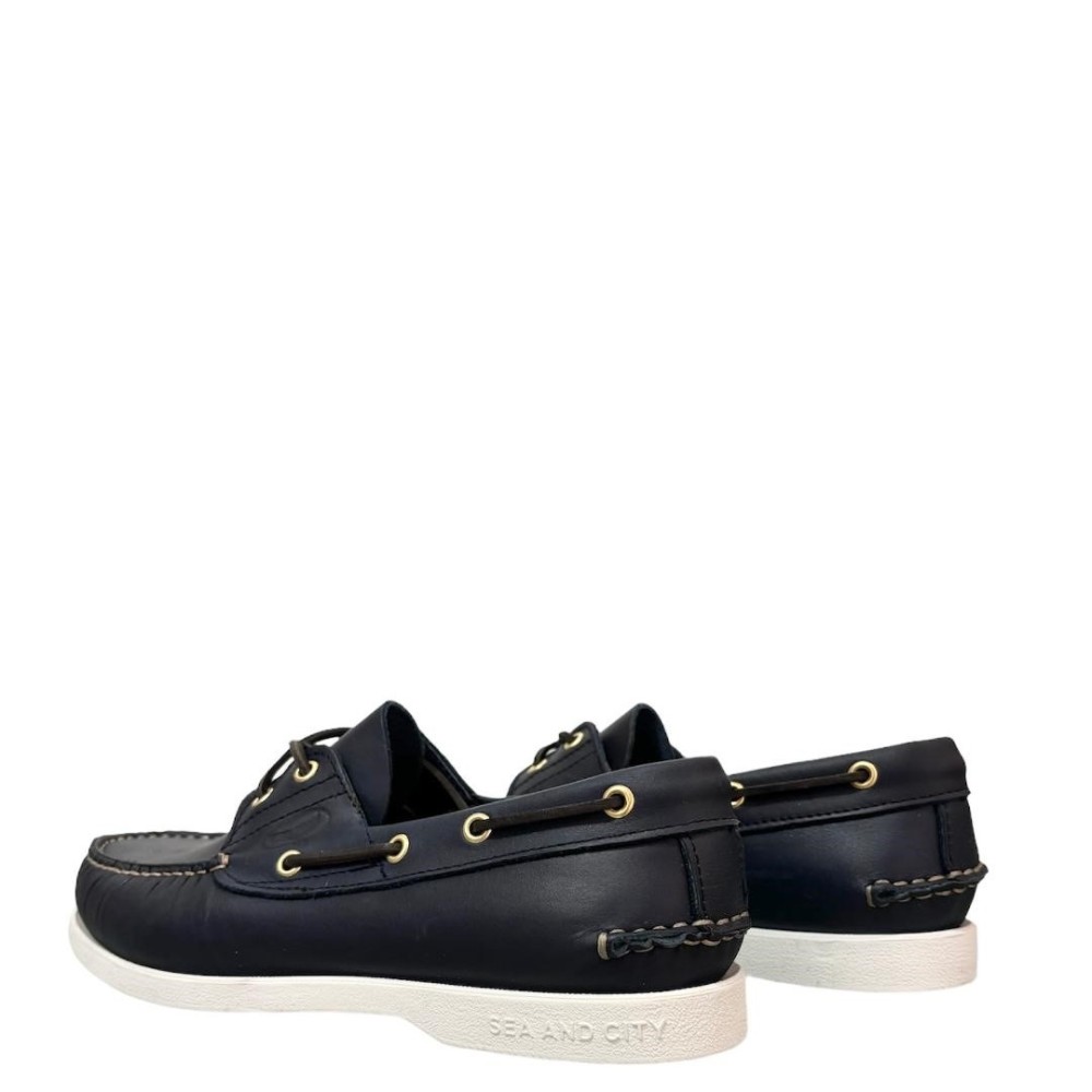 SEA & CITY</br>Ανδρικά Boat-shoes/Ιστιοπλοϊκά Μπλε/W Δέρμα C88 DALLAS Sea & City