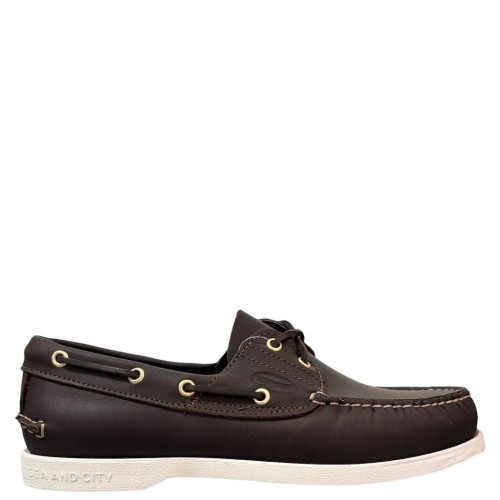 Ανδρικά Boat-shoes/Ιστιοπλοϊκά Καφέ/W Δέρμα C88 DALLAS Sea & City