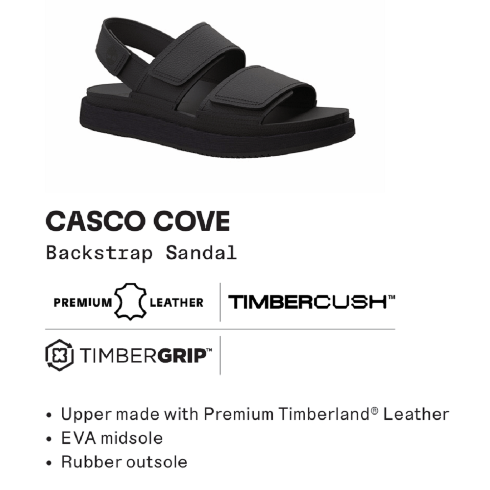 TIMBERLAND</br>Timberland Casco Cove Backstrap Sandal A26X8-W02 Ανδρικά Πέδιλα Μαύρο Δέρμα