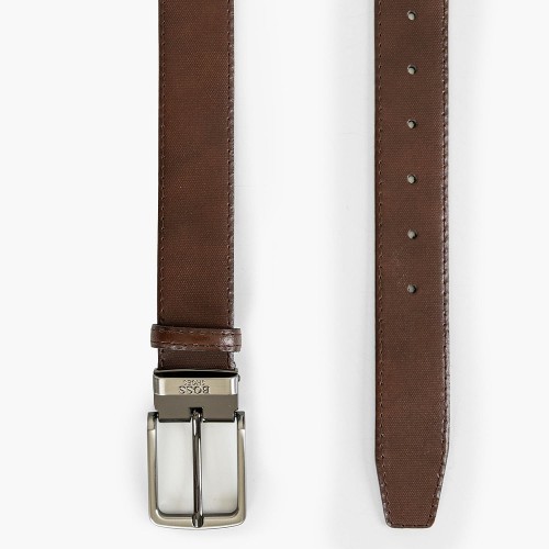 Boss CB005 POINT Ανδρική Ζώνη Κονιάκ Δέρμα