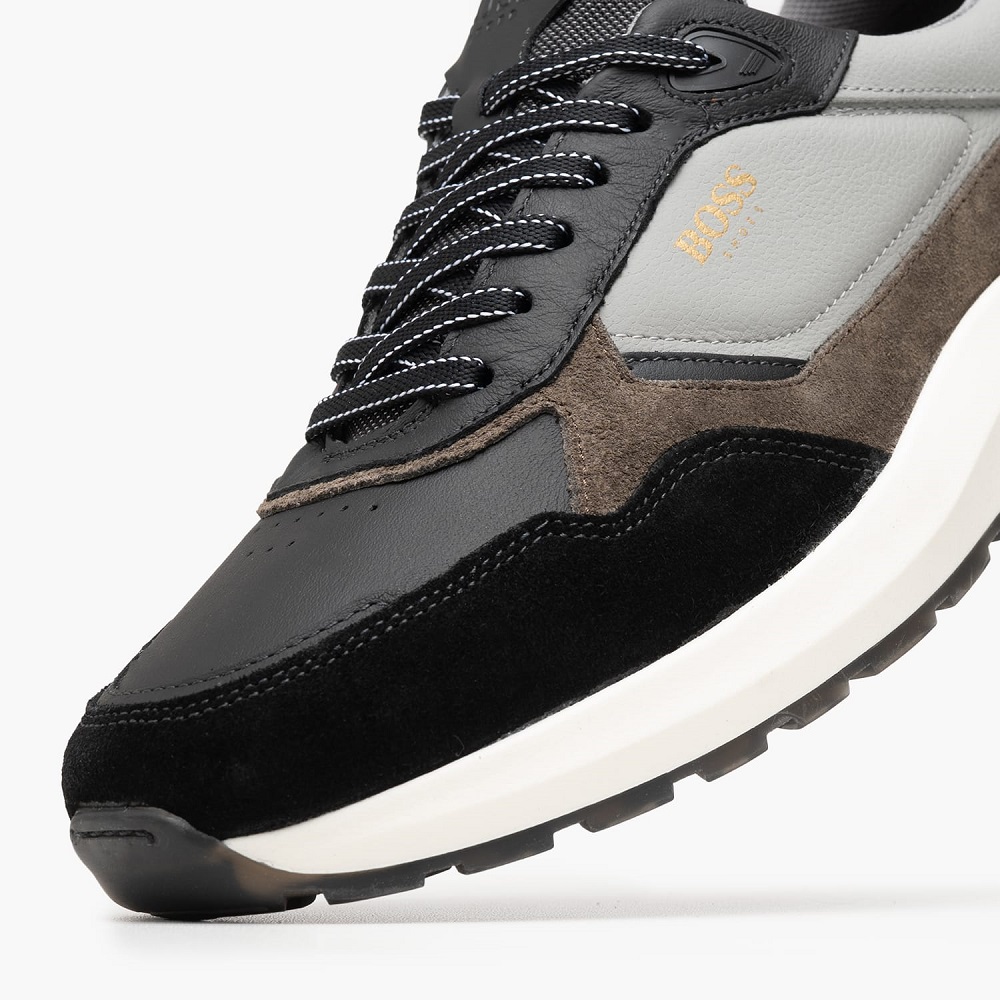 BOSS</br>Boss CE124 FLORENCE Ανδρικά Sneakers Μαύρο/Γκρι Δέρμα