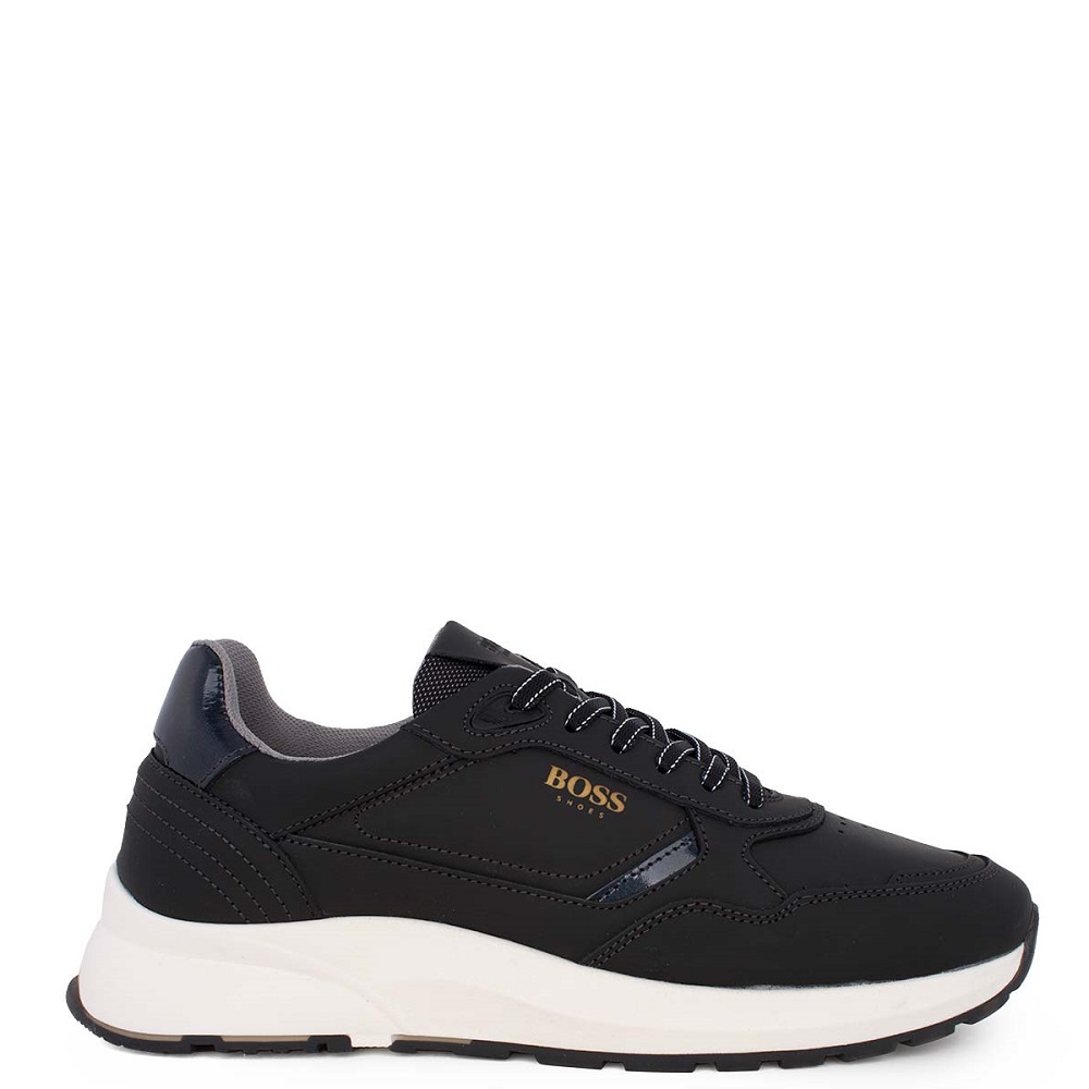 BOSS</br>Boss CE124 GOMATO Ανδρικά Sneakers Μαύρο Δέρμα BOSS</br>Boss CE124 GOMATO Ανδρικά Sneakers Μαύρο Δέρμα