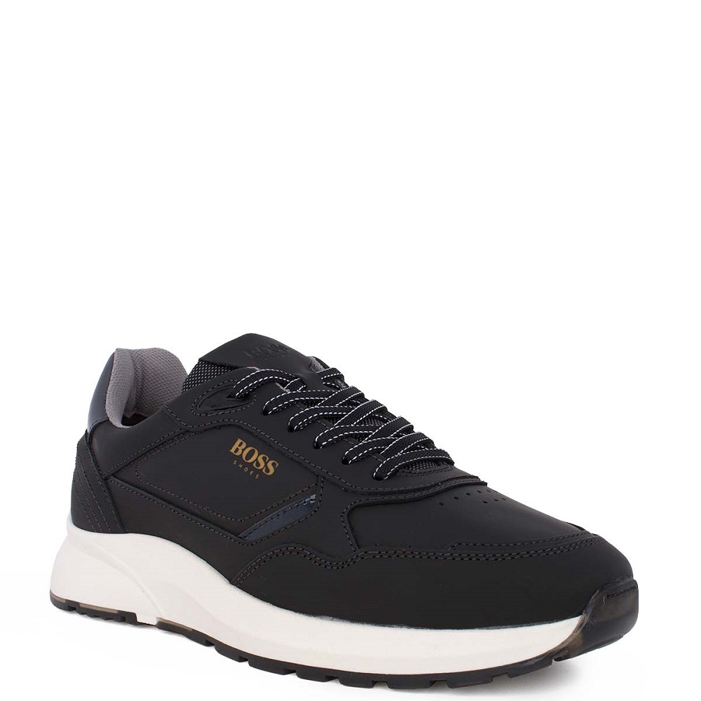 BOSS</br>Boss CE124 GOMATO Ανδρικά Sneakers Μαύρο Δέρμα BOSS</br>Boss CE124 GOMATO Ανδρικά Sneakers Μαύρο Δέρμα