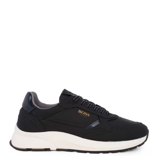 Boss CE124 GOMATO Ανδρικά Sneakers Μαύρο Δέρμα Boss CE124 GOMATO Ανδρικά Sneakers Μαύρο Δέρμα