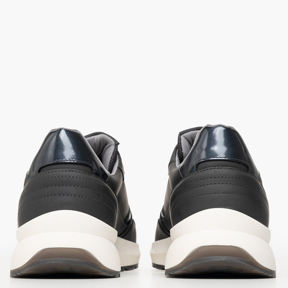 BOSS</br>Boss CE124 GOMATO Ανδρικά Sneakers Μαύρο Δέρμα BOSS</br>Boss CE124 GOMATO Ανδρικά Sneakers Μαύρο Δέρμα