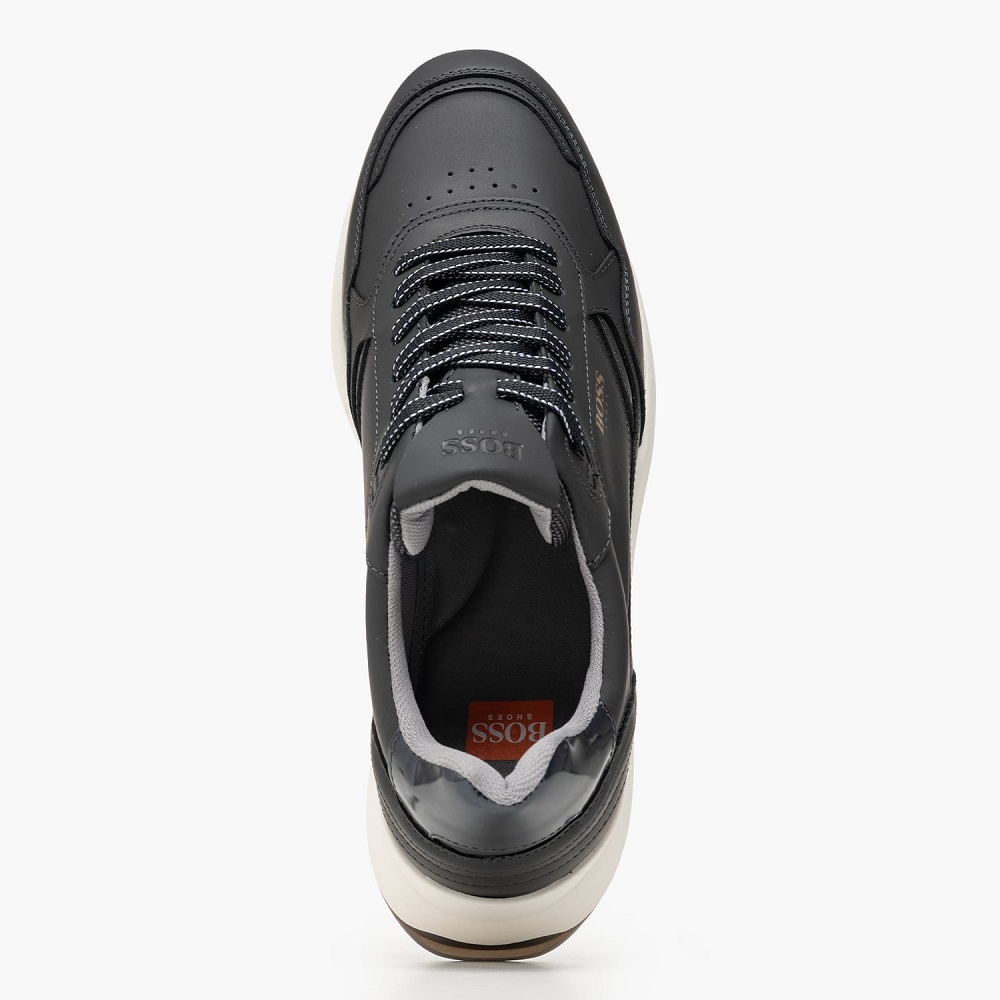 BOSS</br>Boss CE124 GOMATO Ανδρικά Sneakers Μαύρο Δέρμα BOSS</br>Boss CE124 GOMATO Ανδρικά Sneakers Μαύρο Δέρμα
