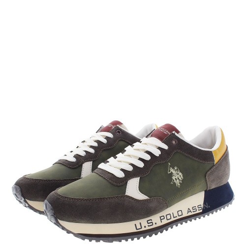 Ανδρικά Sneakers Χακί CLEEF005-DBR-TAU01 U.S. Polo Assn.