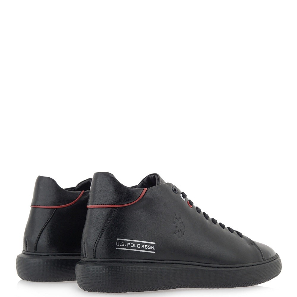 U.S. POLO ASSN.</br>Ανδρικά Μποτάκια Μαύρο Δέρμα CRYME004-LTH-BLK U.S. Polo Assn.