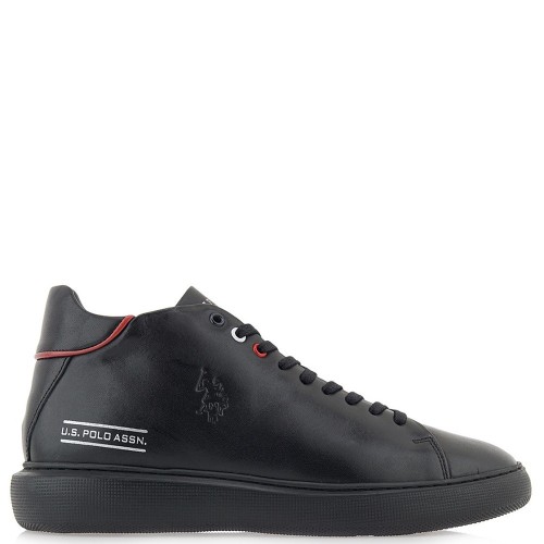 Ανδρικά Μποτάκια Μαύρο Δέρμα CRYME004-LTH-BLK U.S. Polo Assn. Ανδρικά Μποτάκια Μαύρο Δέρμα CRYME004-LTH-BLK U.S. Polo Assn.