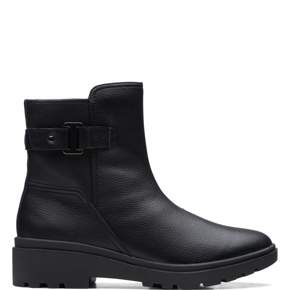 CLARKS</br>Γυναικεία Μποτάκια Μαύρο Δέρμα CALLA MID Clarks CLARKS</br>Γυναικεία Μποτάκια Μαύρο Δέρμα CALLA MID Clarks