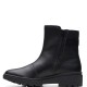 CLARKS</br>Γυναικεία Μποτάκια Μαύρο Δέρμα CALLA MID Clarks CLARKS</br>Γυναικεία Μποτάκια Μαύρο Δέρμα CALLA MID Clarks