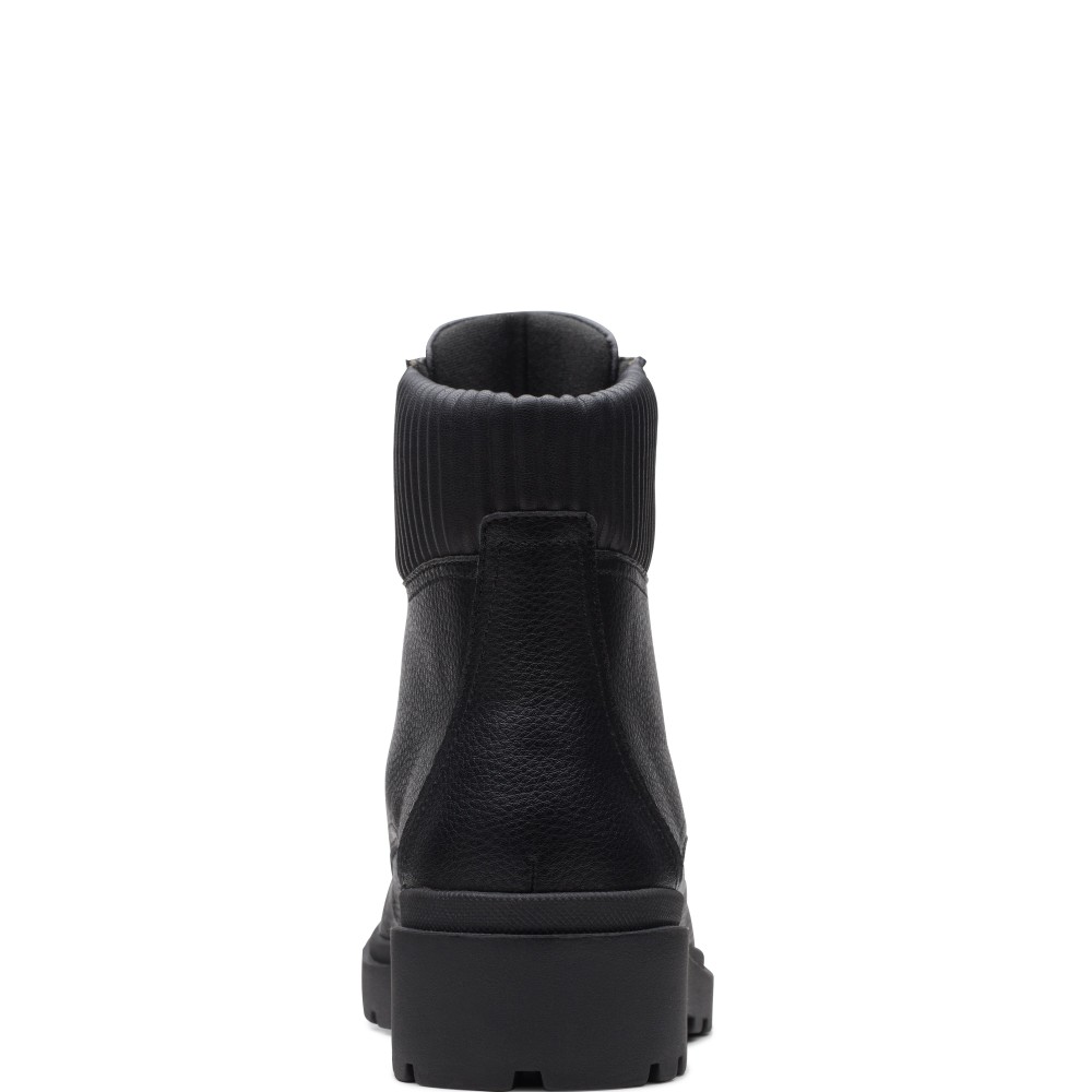 CLARKS</br>Γυναικεία Μποτάκια Μαύρο Δέρμα CALLA ZIP Clarks CLARKS</br>Γυναικεία Μποτάκια Μαύρο Δέρμα CALLA ZIP Clarks