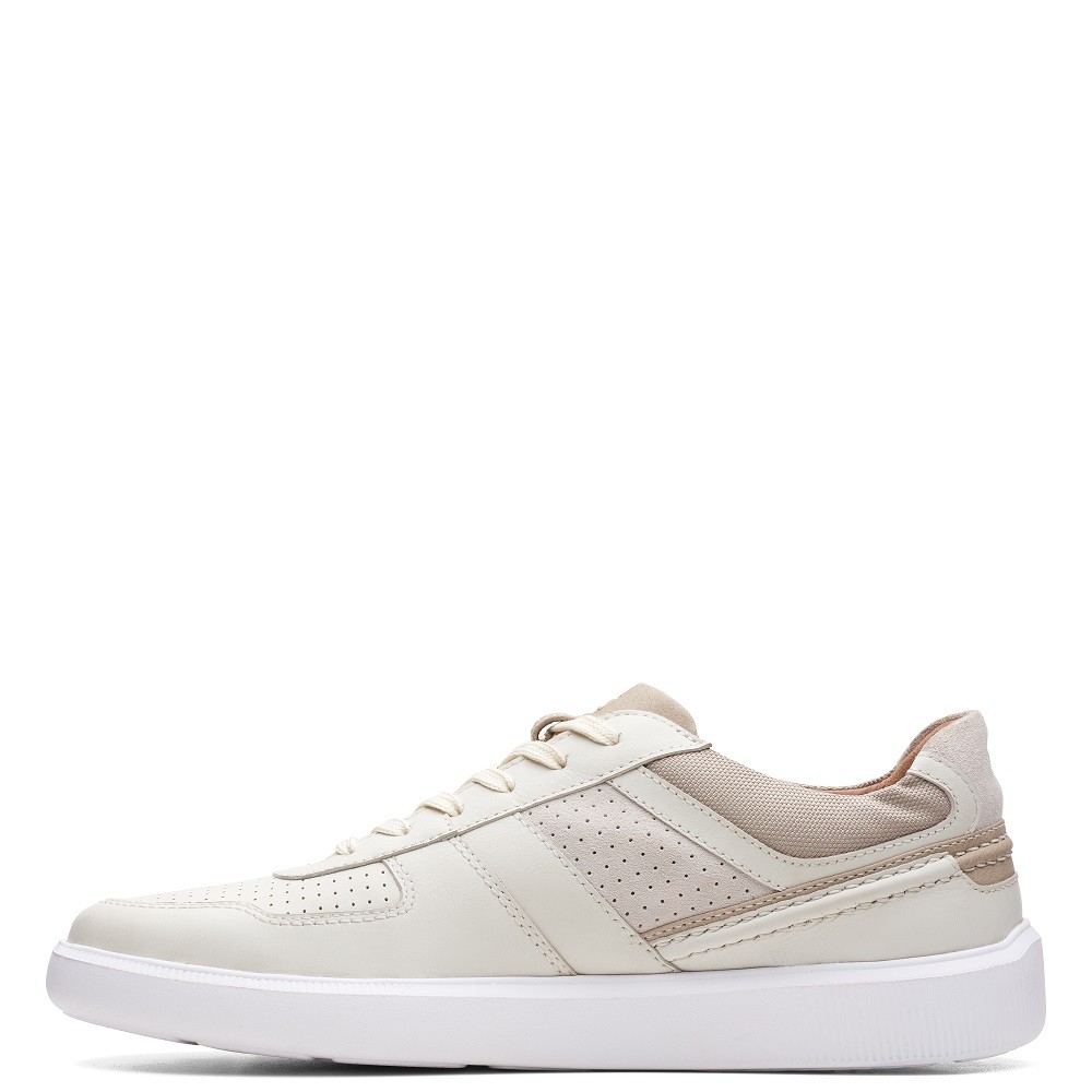 CLARKS</br>Ανδρικά Sneakers Λευκό Δέρμα CAMBRO RACE Clarks CLARKS</br>Ανδρικά Sneakers Λευκό Δέρμα CAMBRO RACE Clarks