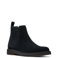 Clarks CLARKDALE EASY Ανδρικά Μποτάκια Μαύρο Chelsea Suede 