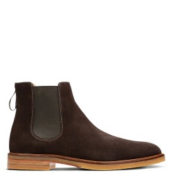 Ανδρικά Μποτάκια Καφέ Suede Chelsea CLARKDALE GOBI Clarks