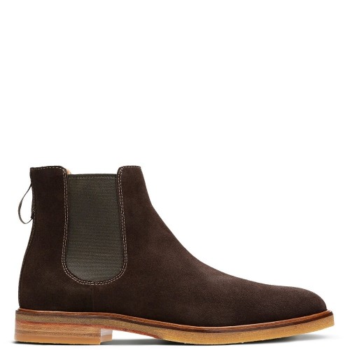 Ανδρικά Μποτάκια Καφέ Suede Chelsea CLARKDALE GOBI Clarks Ανδρικά Μποτάκια Καφέ Suede Chelsea CLARKDALE GOBI Clarks