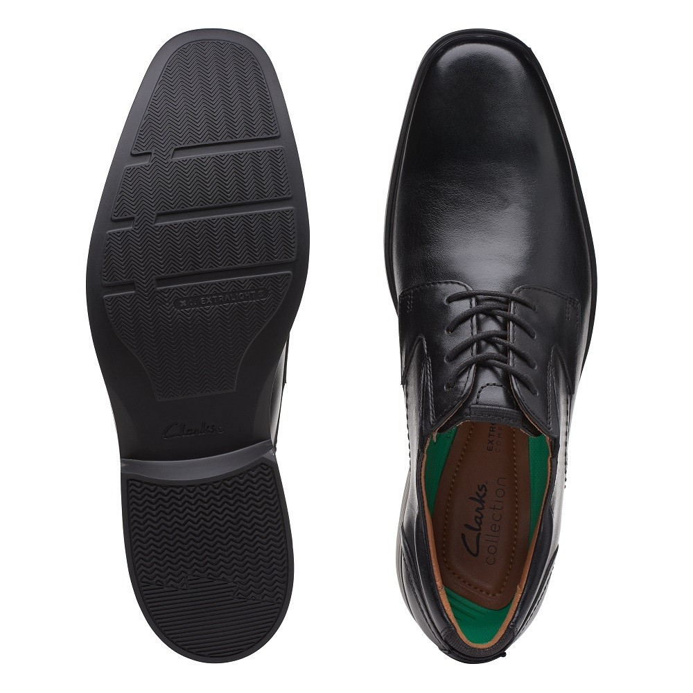 CLARKS</br>Ανδρικά Δετά Παπούτσια Μαύρο Δέρμα CLARKSLITE LOW (H) Clarks CLARKS</br>Ανδρικά Δετά Παπούτσια Μαύρο Δέρμα CLARKSLITE LOW (H) Clarks