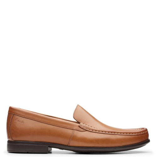 Ανδρικά Μοκασίνια Ταμπά Δέρμα CLAUDE PLAIN Clarks