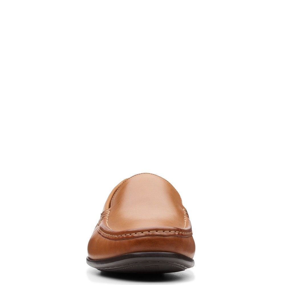 CLARKS</br>Ανδρικά Μοκασίνια Ταμπά Δέρμα CLAUDE PLAIN Clarks