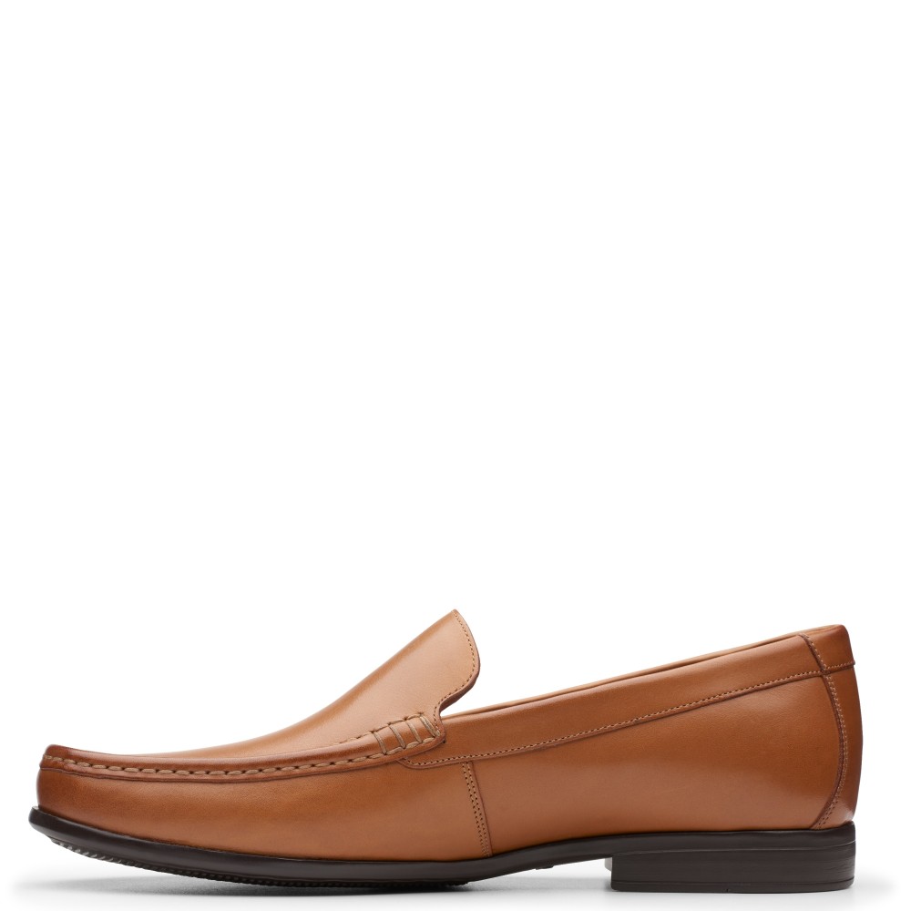 CLARKS</br>Ανδρικά Μοκασίνια Ταμπά Δέρμα CLAUDE PLAIN Clarks