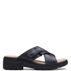 Γυναικεία Σανδάλια Μαύρο Δέρμα COAST CROSS Clarks