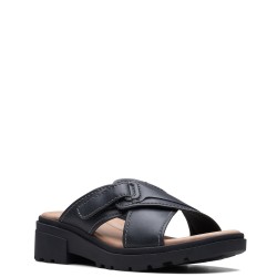 Γυναικεία Σανδάλια Μαύρο Δέρμα COAST CROSS Clarks