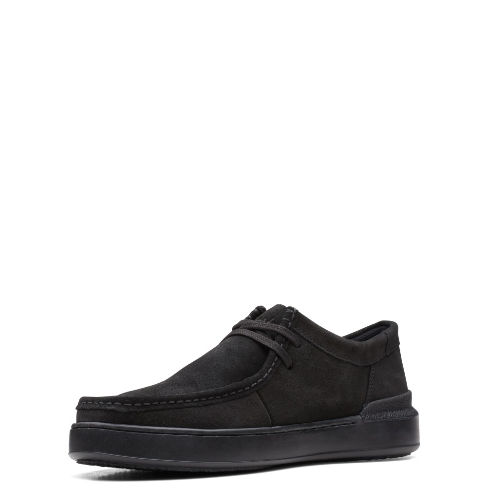 CLARKS</br>Ανδρικά Δετά Παπούτσια Μαύρο Suede COURT LITE WALLY Clarks CLARKS</br>Ανδρικά Δετά Παπούτσια Μαύρο Suede COURT LITE WALLY Clarks